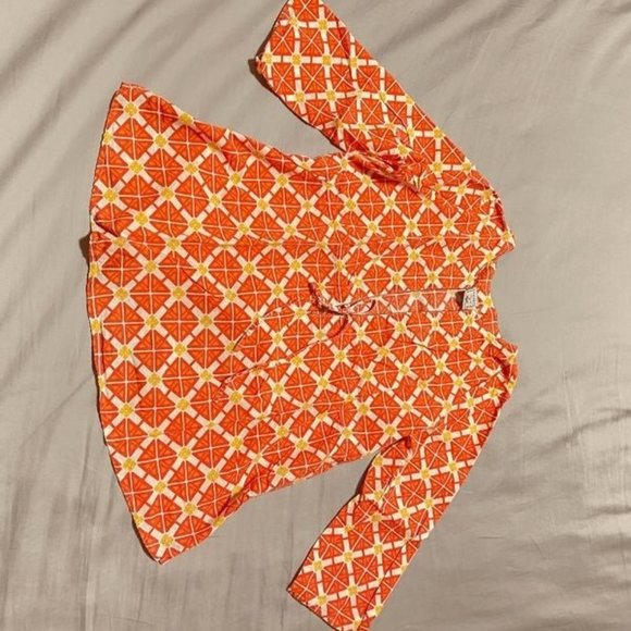 Old Navy Maternity Tunic 3/4 Sleeve Flowy Hem Top Orange Sz s - Picture 7 of 9